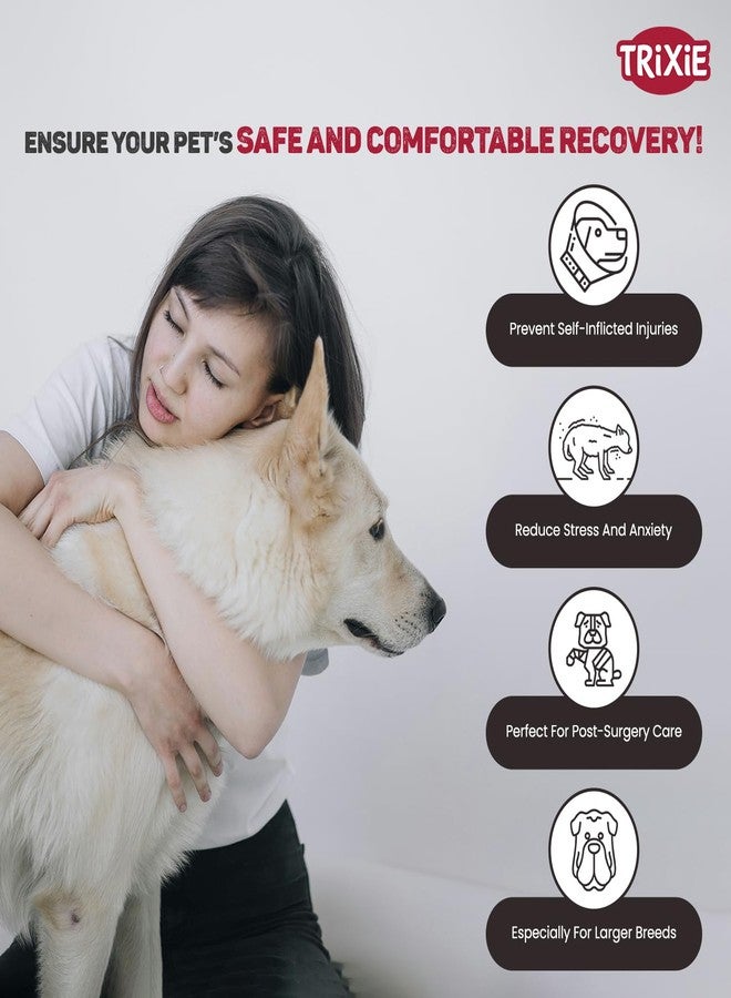 Trixie: - Protective Dog Collar with Velcro | Prevents The Pet from Licking or Chewing Wounds or Bandages | with Velcro Clasp for Quick & Accurate Installation - L-XL, 50-58 cm/28 cm - Image 4